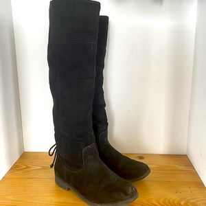 Girls black high boots . Size 2